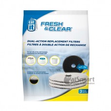 Catit Fresh & Clear Dual Action Water Fountain Replacement Filter 3 Packs